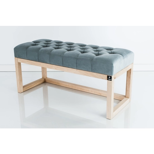 WYPRZEDAŻ Ławka Pikowana Popielaty Guzik Tapicerowany LPP-2 Rozmiary od 50 cm do 200 cm