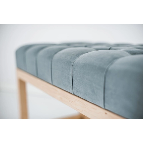 WYPRZEDAŻ Ławka Pikowana Popielaty Guzik Tapicerowany LPP-2 Rozmiary od 50 cm do 200 cm