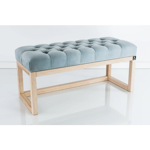 WYPRZEDAŻ Ławka Pikowana Popielaty Guzik Tapicerowany LPP-2 Rozmiary od 50 cm do 200 cm