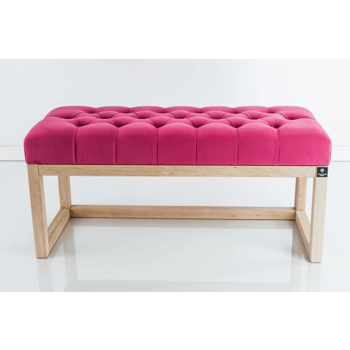 WYPRZEDAŻ Ławka Pikowana Różowy Guzik Tapicerowany LPP-2 Rozmiary od 50 cm do 200 cm