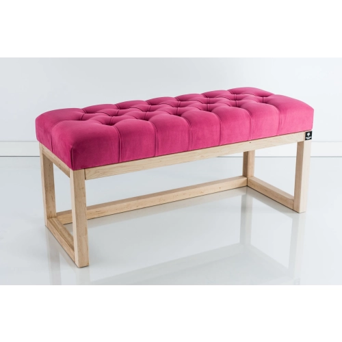 WYPRZEDAŻ Ławka Pikowana Różowy Guzik Tapicerowany LPP-2 Rozmiary od 50 cm do 200 cm