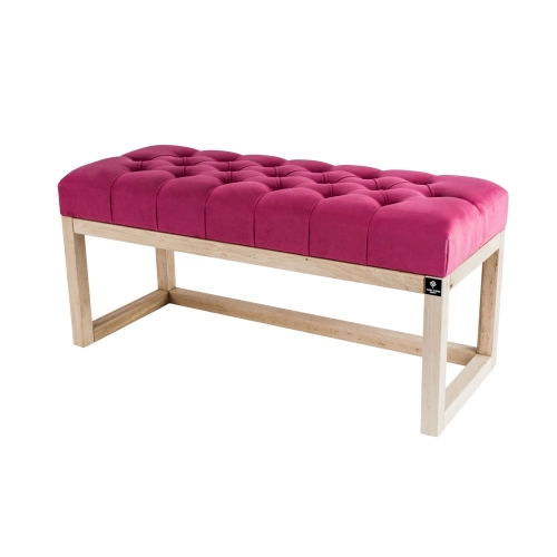 WYPRZEDAŻ Ławka Pikowana Różowy Guzik Tapicerowany LPP-2 Rozmiary od 50 cm do 200 cm