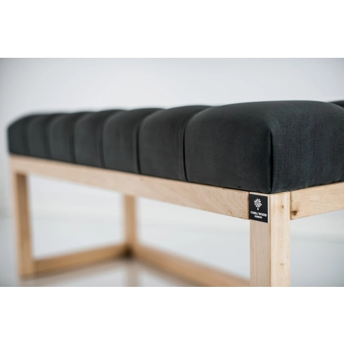 WYPRZEDAŻ Ławka Pikowana Grafitowy Guzik Tapicerowany LPP-2 Rozmiary od 50 cm do 200 cm