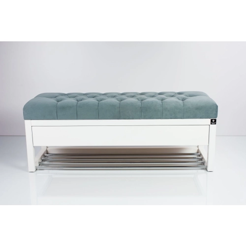 Ławka Szafka Pufa Pikowane Siedzisko Popiel LPP-22 Rozmiary od 50 cm do 200 cm