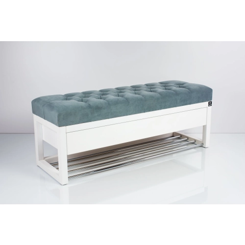 Ławka Szafka Pufa Pikowane Siedzisko Popiel LPP-22 Rozmiary od 50 cm do 200 cm