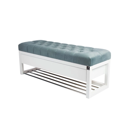 Ławka Szafka Pufa Pikowane Siedzisko Popiel LPP-22 Rozmiary od 50 cm do 200 cm