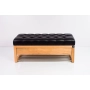 Ławka Szafka Pufa Pikowane Siedzisko Ekoskóra Czarny LPP-22 Rozmiary od 50 cm do 200 cm