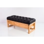 Ławka Szafka Pufa Pikowane Siedzisko Ekoskóra Czarny LPP-25 Rozmiary od 50 cm do 200 cm