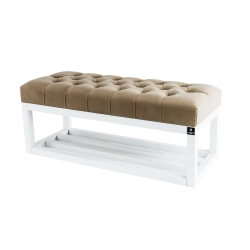 Ławeczka Pufa Pikowana Cappucino Guzik Tapicerowany LPP-3 Rozmiary od 50 cm do 200 cm