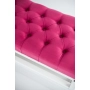 Ławka Pufa Pikowana Różowy Guzik Tapicerowany LPP-3 + Wieszak Ścienny WDC-19