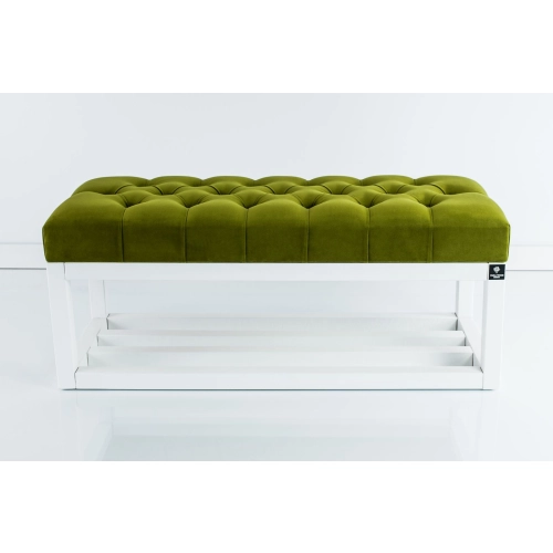 Ławka Pikowana Zielony  LPP-3 + Wieszak Ścienny WDC-35