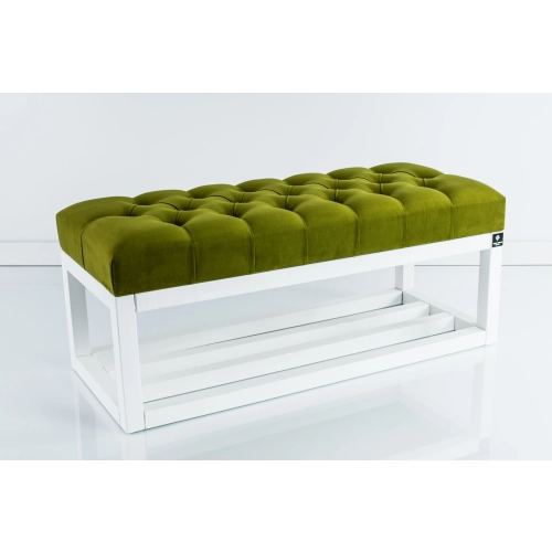 Ławka Pikowana Zielony  LPP-3 + Wieszak Ścienny WDC-35