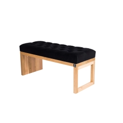 Ławka Szafka Pufa Pikowane Siedzisko Czarny LPP-36 Rozmiary od 50 cm do 200 cm