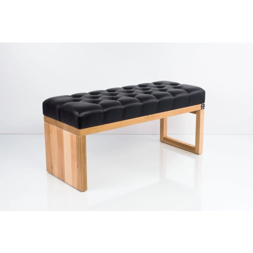 Ławka Szafka Pufa Pikowane Siedzisko Ekoskóra Czarny LPP-36 Rozmiary od 50 cm do 200 cm