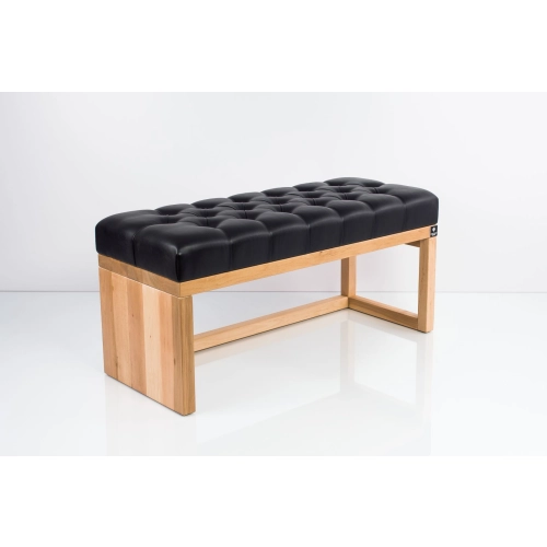 Ławka Szafka Pufa Pikowane Siedzisko Ekoskóra Czarny LPP-37 Rozmiary od 50 cm do 200 cm