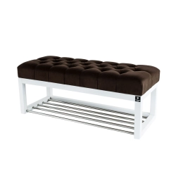 Ławeczka Pufa Pikowana Brązowy Guzik Tapicerowany LPP-4 Rozmiary od 50 cm do 200 cm