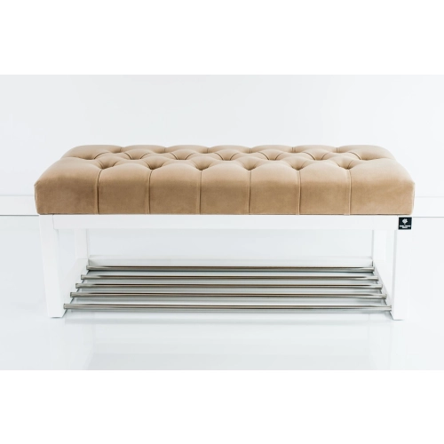 Ławeczka Pufa Pikowana Cappucino Guzik Tapicerowany LPP-4 Rozmiary od 50 cm do 200 cm