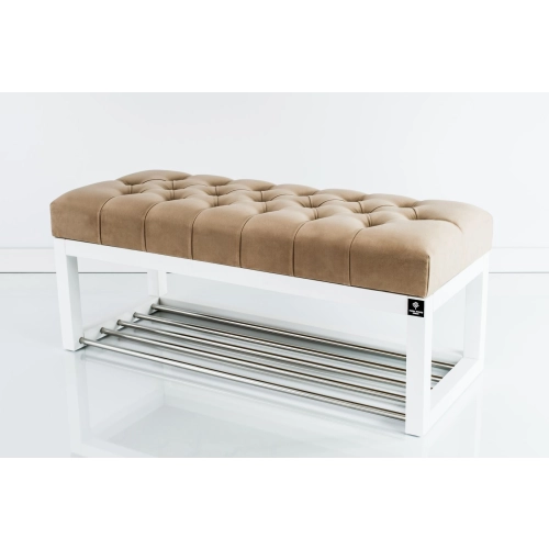 Ławeczka Pufa Pikowana Cappucino Guzik Tapicerowany LPP-4 Rozmiary od 50 cm do 200 cm