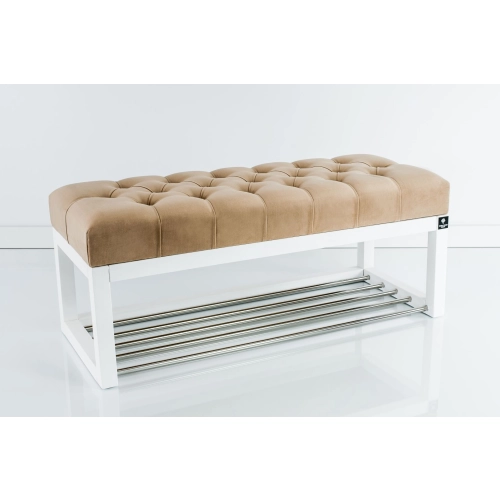 Ławeczka Pufa Pikowana Cappucino Guzik Tapicerowany LPP-4 Rozmiary od 50 cm do 200 cm