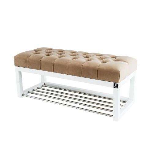 Ławeczka Pufa Pikowana Cappucino Guzik Tapicerowany LPP-4 Rozmiary od 50 cm do 200 cm