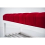 Ławeczka Pufa Pikowana Czerwony Guzik Tapicerowany LPP-4 + Wieszak Ścienny WDC-17 Kolory