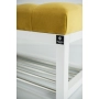 Ławeczka Pufa Pikowana Żółty Guzik Tapicerowany LPP-4 + Wieszak Ścienny WDC-17 Kolory