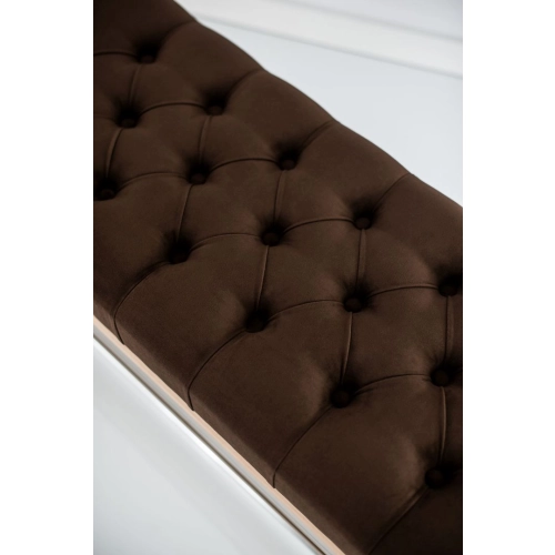Ławeczka Pufa Pikowana Brązowy Guzik Tapicerowany LPP-4 Rozmiary od 50 cm do 200 cm