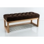 Ławeczka Pufa Pikowana Brązowy Guzik Tapicerowany LPP-4 Rozmiary od 50 cm do 200 cm