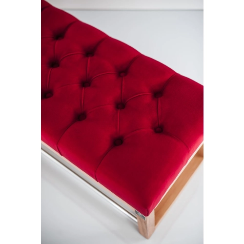 Ławeczka Pufa Pikowana Czerwony Guzik Tapicerowany LPP-4 Rozmiary od 50 cm do 200 cm