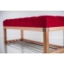 Ławeczka Pufa Pikowana Czerwony Guzik Tapicerowany LPP-4 Rozmiary od 50 cm do 200 cm