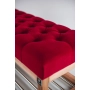 Ławeczka Pufa Pikowana Czerwony Guzik Tapicerowany LPP-4 Rozmiary od 50 cm do 200 cm