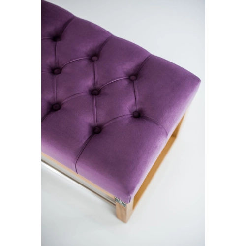 Ławeczka Pufa Pikowana Fioletowy Guzik Tapicerowany LPP-4 Rozmiary od 50 cm do 200 cm