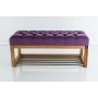 Ławeczka Pufa Pikowana Fioletowy Guzik Tapicerowany LPP-4 Rozmiary od 50 cm do 200 cm