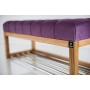 Ławeczka Pufa Pikowana Fioletowy Guzik Tapicerowany LPP-4 Rozmiary od 50 cm do 200 cm