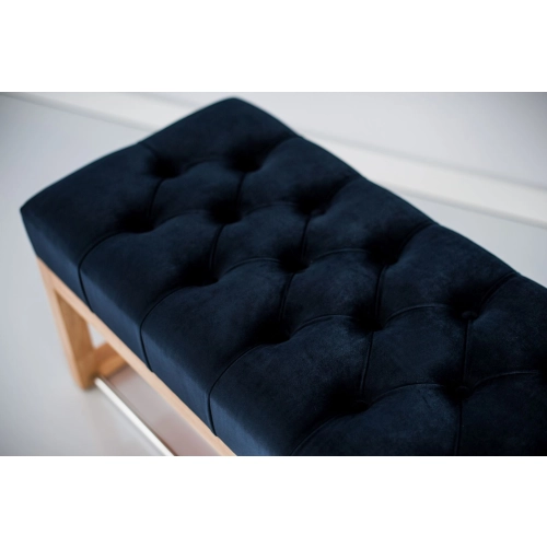 Ławeczka Pufa Pikowana Granat Guzik Tapicerowany LPP-4 Rozmiary od 50 cm do 200 cm