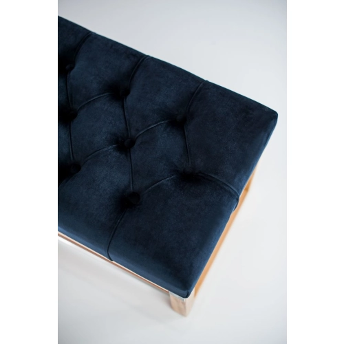 Ławeczka Pufa Pikowana Granat Guzik Tapicerowany LPP-4 Rozmiary od 50 cm do 200 cm