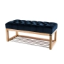 Ławeczka Pufa Pikowana Granat Guzik Tapicerowany LPP-4 Rozmiary od 50 cm do 200 cm