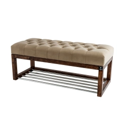 Ławeczka Pufa Pikowana Cappucino Guzik Tapicerowany LPP-4 Rozmiary od 50 cm do 200 cm