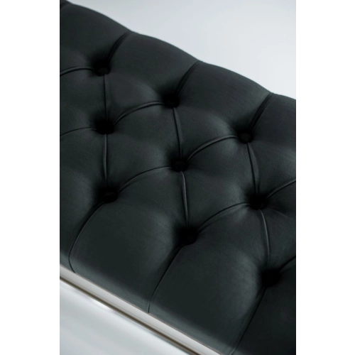 Ławeczka Pufa Pikowana Grafitowy Guzik Tapicerowany LPP-4 Rozmiary od 50 cm do 200 cm