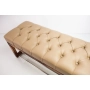 Ławeczka Pufa Pikowana Ekoskóra Beż Guzik Tapicerowany LPP-4 Rozmiary od 50 cm do 200 cm