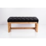 Ławka Szafka Pufa Pikowane Siedzisko Ekoskóra Czarny LPP-43 Rozmiary od 50 cm do 200 cm