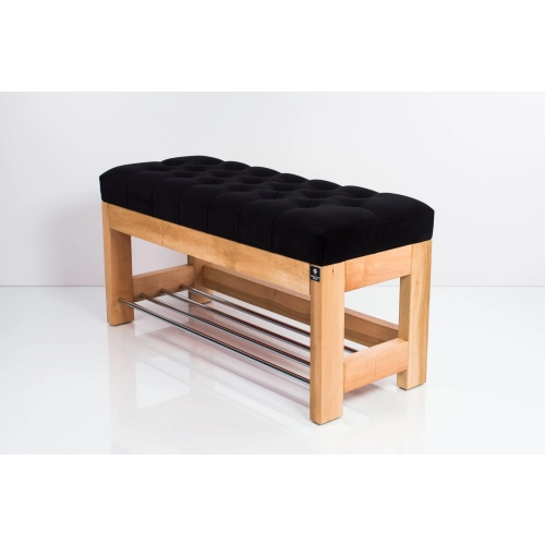 Ławka Szafka Pufa Pikowane Siedzisko Czarny LPP-46 Rozmiary od 50 cm do 200 cm