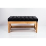 Ławka Szafka Pufa Pikowane Siedzisko Ekoskóra Czarny LPP-46 Rozmiary od 50 cm do 200 cm