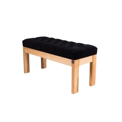 Ławka Szafka Pufa Pikowane Siedzisko Czarny LPP-47 Rozmiary od 50 cm do 200 cm