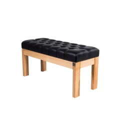 Ławka Szafka Pufa Pikowane Siedzisko Ekoskóra Czarny LPP-47 Rozmiary od 50 cm do 200 cm