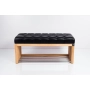 Ławka Szafka Pufa Pikowane Siedzisko Ekoskóra Czarny LPP-48 Rozmiary od 50 cm do 200 cm