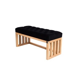 Ławka Szafka Pufa Pikowane Siedzisko Czarny LPP-49 Rozmiary od 50 cm do 200 cm