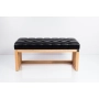 Ławka Szafka Pufa Pikowane Siedzisko Ekoskóra Czarny LPP-49 Rozmiary od 50 cm do 200 cm