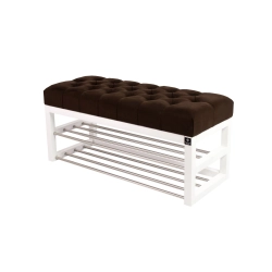 Ławeczka Pufa Pikowana Brązowy Guzik Tapicerowany LPP-5 Rozmiary od 50 cm do 200 cm