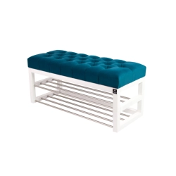 Ławeczka Pufa Pikowana Turkus Guzik Tapicerowany LPP-5 Rozmiary od 50 cm do 200 cm